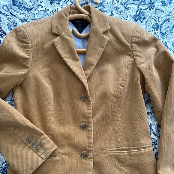 Tommy Hilfiger corduroy Tan Blazer Size 2 - Picture 1 of 4